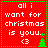 Red background with white text reading 'all i want for christmas is you.' and a heart symbol, bordered by green dotted lines.