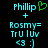 Pixelated cyan text and symbols on black background with green heart symbol next to 'Phillip' in left frame, missing in right frame.