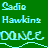 A static contact sheet of 15 animated frames showing a green background with light blue text and white question marks, displaying lyrics from the song "Sweater" by Relient K.