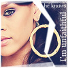A close-up of a person's face with large gold hoop earrings, visible eye makeup, and dark hair, with partial text overlay on the right.