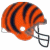 A pixelated football helmet icon with orange and black stripes on the left, next to green text reading "Original Icons .com" on a dark green background.