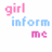 Pixelated text and heart symbol in pink and blue hues on white background, with animated transition between two states.