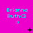 Bright pink background with cyan text 'Brianna Ruth<3 :)' repeated across three , each containing three identical copies of the text and emoticon