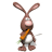 Animated contact sheet of a cartoon rabbit holding a carrot across 10 frames showing subtle pose and expression changes against white background with gray transparency area.