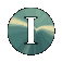 A circular icon with a white vertical bar inside, surrounded by a blue-green gradient background that shifts across frames.