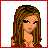 Pixel art contact sheet showing a female character with long brown hair in three animation frames, wearing red top and black pants, with green text "italians" and orange text "do best!" below the grid.