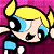Pixelated cartoon character with blonde pigtails and blue streaks on a pink background, next to green text reading "Original Icons .com" on a dark green background.