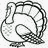 Black-and-white pixelated icon shows a turkey silhouette with circular patterns and text reading 'Happy Turkey Day!!' on the right side.