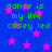 Blue background with pink stars and green text reading 'dance is my life casey lea' repeated in two