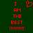 Red pixelated text and symbols on a dark green background, with one version showing a heart symbol replacing the word 'LOVE' in the phrase.