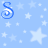 Blue star-themed animation showing the word 'Star' forming letter by letter against a light blue starry background.