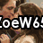 Animated sequence showing two figures in close embrace with overlaid text 'JoeW6' in bold white font with black outline.