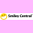 Yellow pixelated smiley face icon with white teeth and black eyes next to blurred text on a pink background.