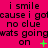 A static image with repeating text and symbols on a bright pink background, featuring black text and green symbols that change across three