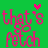 Green background with pink text 'that's so fetch' and a heart symbol above the text, one version has a red heart and the other yellow.