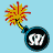 Pixelated cartoon bomb icon with fuse and explosion effects in two animation frames, plus a separate explosion text bubble on light blue background.