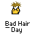 A 4x3 contact sheet of a pixel art animation featuring a yellow stick figure with messy brown hair, showing sequential frames of the character's motion against a gray background.