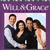 Four people pose together in a group photo with a purple border and partially legible text at the top.