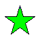 Green star-shaped icons with varying outline thickness and corner sharpness arranged in a on gray background