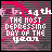 15 identical showing 'THE MOST DEPRESSING DAY OF THE YEAR' text with red swirls on dark background, each displaying different color variations in the text and date