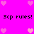 Bright pink background with repeated black text and pink heart shapes arranged in a pattern