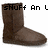 Brown pixelated boot with visible text 'SHUFF An L' above it on a white background.