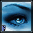 blue-toned eye close-ups with text overlays forming a sentence across the top