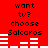 Red background with black text reading 'want tv? choose Salcaros' and white horizontal bars in two configurations, one static and one animated.