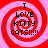 Four identical red and pink spiral-patterned icons with black text reading "I LOVE KITTY CATS!!!!!" arranged in a