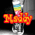 Pixelated image with text overlays: 'Maddy' in red, 'the BEST!' in cyan, and 'is' in blue on a green square, with a pink heart and grass background.