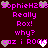 Pixelated text and heart icons on dark background with alternating pink and gray heart states.
