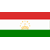 Static 50x50 pixel icon depicting the flag of Tajikistan with horizontal red, white, and green stripes and a central yellow emblem on a gray background.