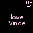 Pixelated pink text and heart symbol on black background, two identical side-by-side layouts with vertical lines above 'love' words.