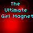 The text "The Ultimate Girl Magnet" appears in cyan pixelated font over a red gradient background with subtle light effects.