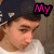 A person wearing a dark cap with white heart shapes and a light-colored shirt, shown in four with changing text above the head