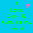 Blue background with green pixelated text reading "I Love Joe .G. with all my heart" and pink pixelated heart or star symbols.