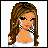 Pixel art icon of a woman with long brown hair and blue eyes wearing white top and large earrings, displayed in contact sheet layout with text "Boricua For Life" below.