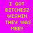 Pixelated text on a bright pink background with green rectangular overlays changing position across frames.