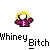 Pixelated character with yellow hair and purple top, multiple states showing text bubbles (Wormn, Arc, EQUAL), blue sparkles, black shapes, red splatters.