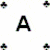 Pixelated black and white icon featuring 'Ace of Clubs' text with club symbols, a large central 'A', and smaller surrounding clubs on a white background.
