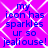 A static image with a bright purple background featuring a white diamond lattice pattern and blue text reading "my icon has sparkles ur so jealous!" repeated twice.