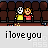 Pixel art animation of two characters seated in theater seats with text below, showing slight horizontal position shifts between frames.