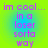 Pixelated text in purple and blue hues on a green-to-blue gradient background, repeating the phrase "im cool... in a loser sorta way" across two vertical sections.