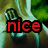 Animated sequence showing text changing from 'nice' to 'very nice' to 'very very nice' over a blurred background with green and brown tones.