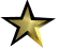 Nine golden stars with black outlines arranged in a on gray background, each star showing slight variations in orientation and shading