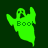 Green ghost-shaped icon with 'Boo!' text, displaying three distinct color variations across observations.