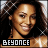 nine pixelated images showing a woman with long dark hair and light brown skin smiling, each labeled 'BEYONCE' in white text on black bars beneath the image