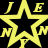 Static 48x48 pixel icon featuring a yellow star with stylized text elements surrounding it on a black background.
