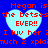 Blue background with four light blue hearts containing red pixelated text reading 'Megan is the betses EVER!! I luv her :I luv her much 2 xplainmuch 2 xplain'