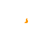 Pixelated orange shapes on gray background, including circular and curved fragments with no discernible text or symbols.